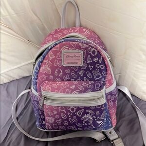 Loungefly Disney Parks Pink and Purple Backpack